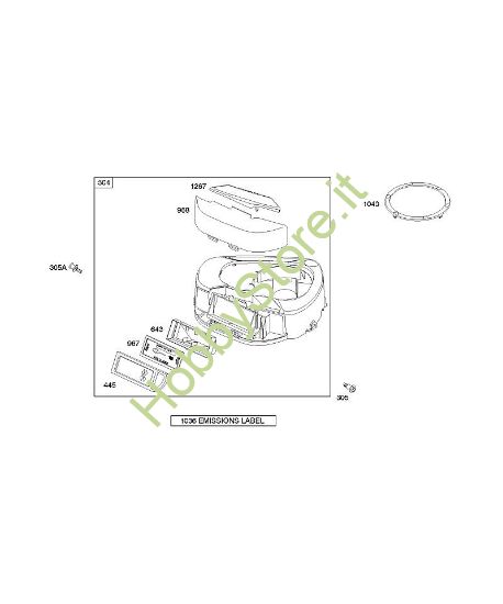 A - Depuratore aria, alloggiamento ventola B&S - 28 €¦ 282H07-0111-E1 brand Stihl